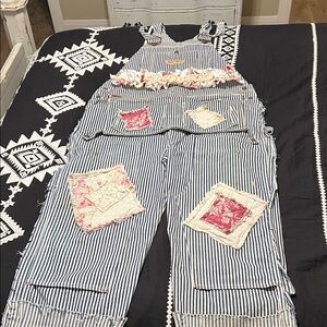 Striped Patchwork Women's Jeans